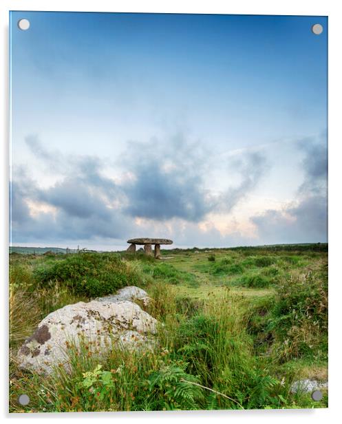 Lanyon Quoit a Neolithic Dolmen Acrylic by Helen Hotson