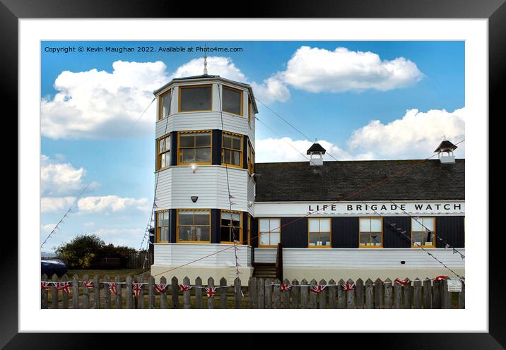 Life Brigade Watch House Tynemouth (Colour Image) Framed Mounted Print by Kevin Maughan