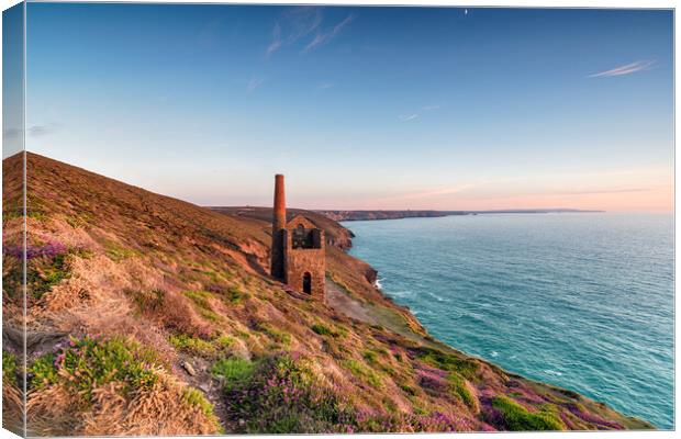 Wheal Coates in Cornwall Canvas Print by Helen Hotson