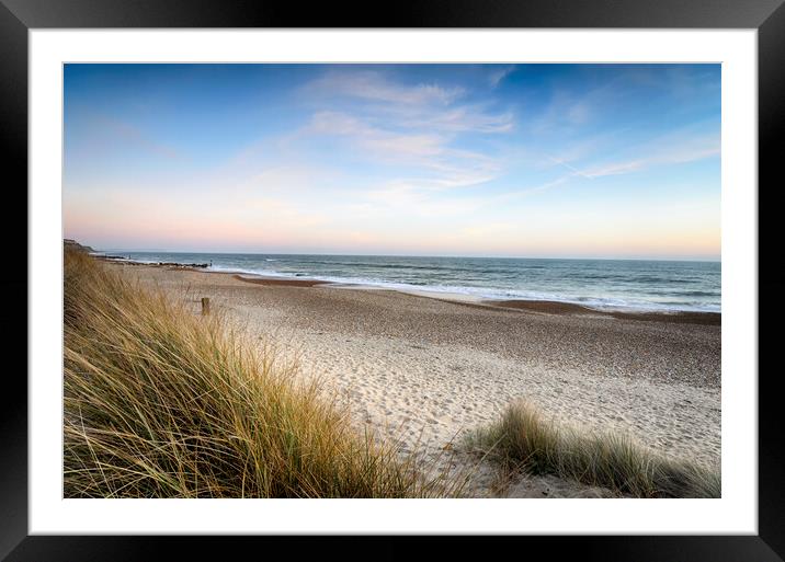 Sunset at the Beach Framed Mounted Print by Helen Hotson