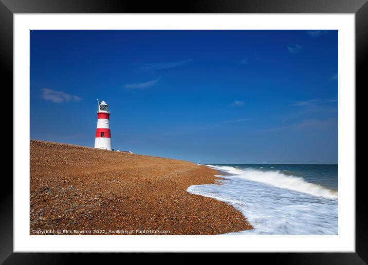Orford Ness Lighthouse Framed Mounted Print by Rick Bowden