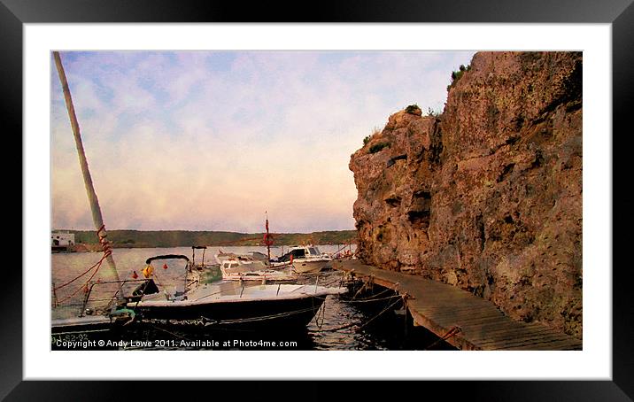 Cala Fonts Menorca Monet Style Framed Mounted Print by Gypsyofthesky Photography