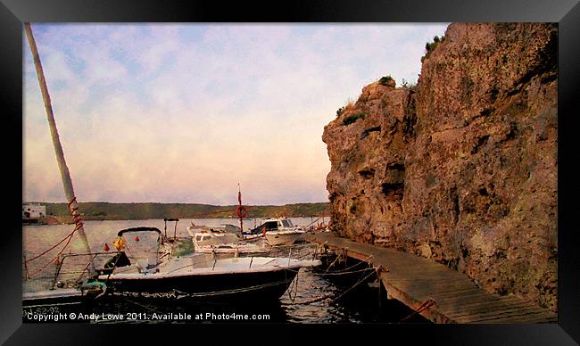 Cala Fonts Menorca Monet Style Framed Print by Gypsyofthesky Photography
