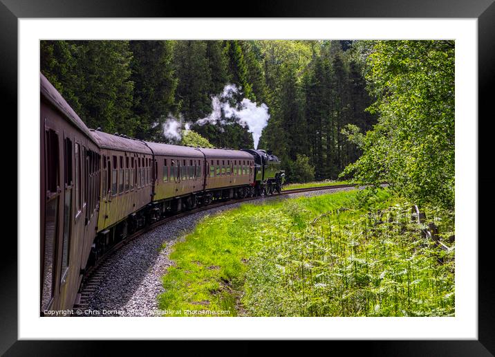 Onboard the North Yorkshire Moors Railway in Yorkshire, UK Framed Mounted Print by Chris Dorney
