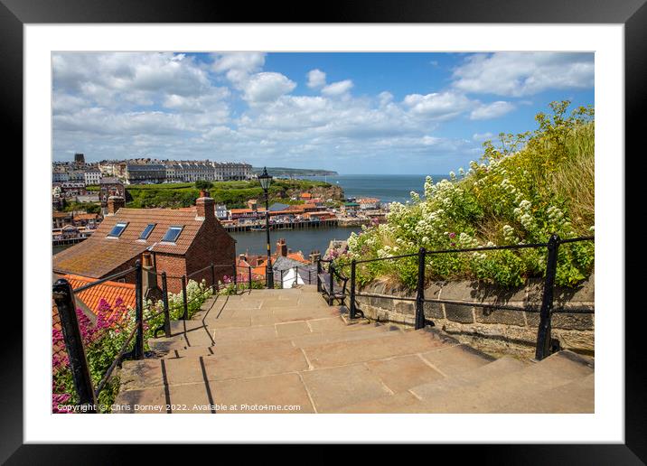 199 Steps in Whitby, North Yorkshire Framed Mounted Print by Chris Dorney