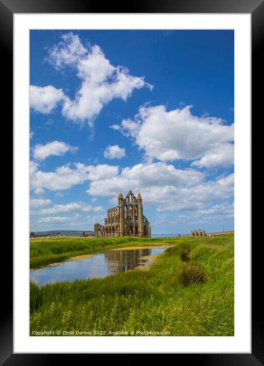 Whitby Abbey in North Yorkshire, UK Framed Mounted Print by Chris Dorney
