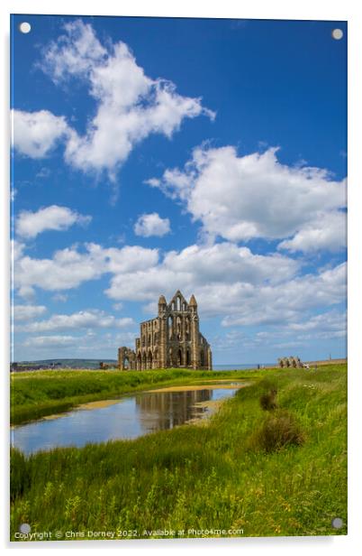 Whitby Abbey in North Yorkshire, UK Acrylic by Chris Dorney