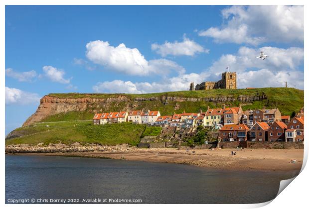 Whitby in North Yorkshire, UK Print by Chris Dorney