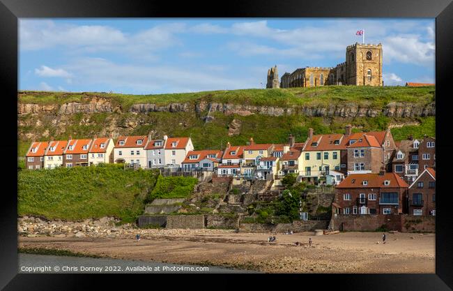 St. Marys Church on the East Cliff in Whitby, North Yorkshire Framed Print by Chris Dorney