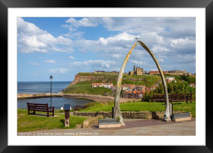 Whale Bone Arch in Whitby, North Yorkshire Framed Mounted Print by Chris Dorney