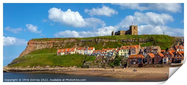 St. Marys Church on the East Cliff in Whitby, North Yorkshire Print by Chris Dorney