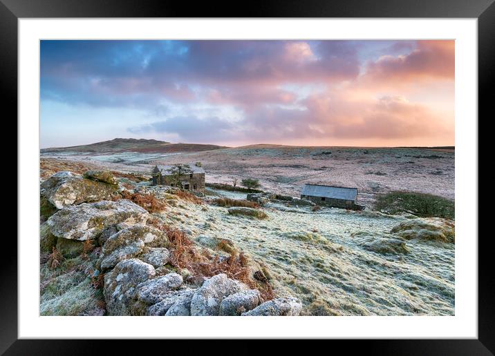 Sunrise over Brown Willy Framed Mounted Print by Helen Hotson