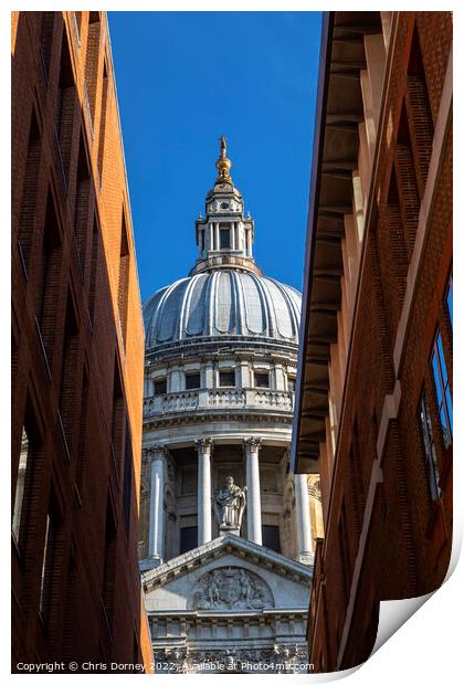 St. Pauls Cathedral in London, UK Print by Chris Dorney