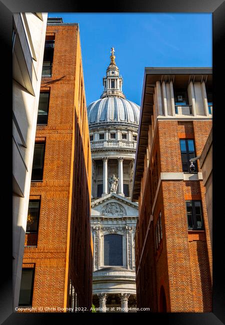 St. Pauls Cathedral in London, UK Framed Print by Chris Dorney