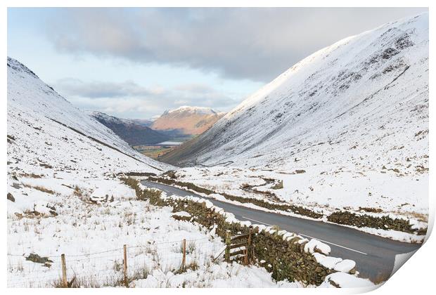 Winter on the Kirkstone Pass Print by Helen Hotson