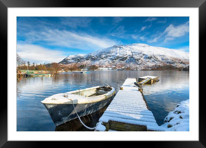 Winter in the Lake District  Framed Mounted Print by Helen Hotson