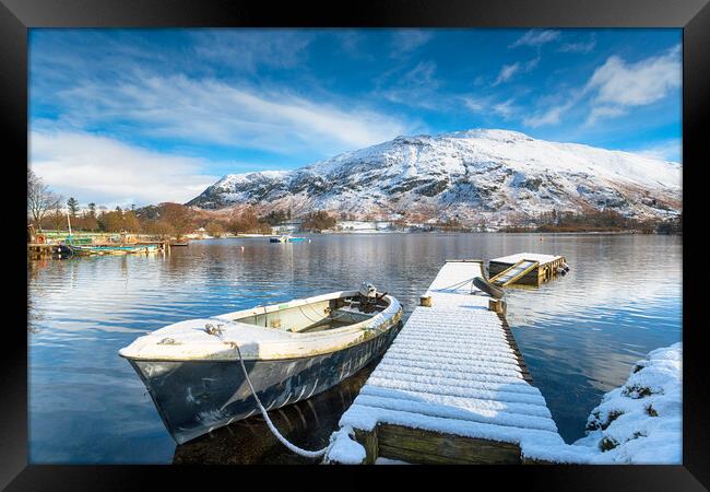 Winter in the Lake District  Framed Print by Helen Hotson