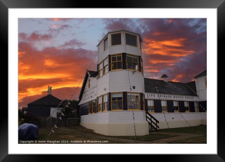 Life Brigade Watch House Tynemouth (Colour Image) Framed Mounted Print by Kevin Maughan