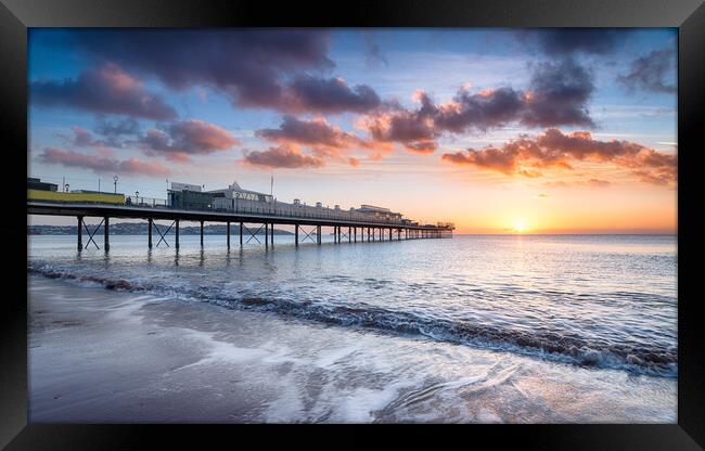 Paignton Pier Framed Print by Helen Hotson