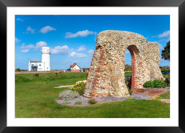 Hunstanton Lighthouse Framed Mounted Print by Helen Hotson