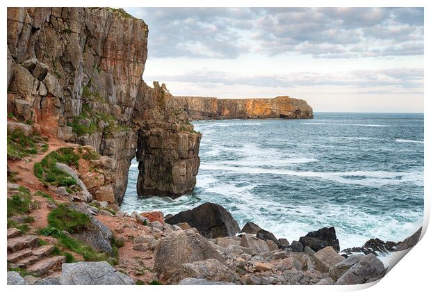 Pembrokeshire Coast in Wales Print by Helen Hotson