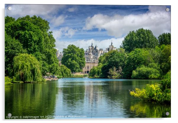 London, Saint James park near Buckingham palace Acrylic by Delphimages Art