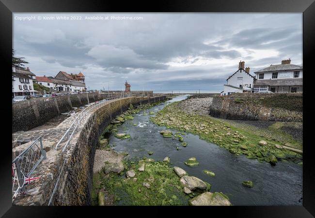 The tide is out at Lynmouth Framed Print by Kevin White