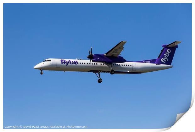 Flybe Bombardier Dash 8 Print by David Pyatt