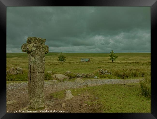 Nun’s Cross, Dartmoor. Framed Print by Ian Stone