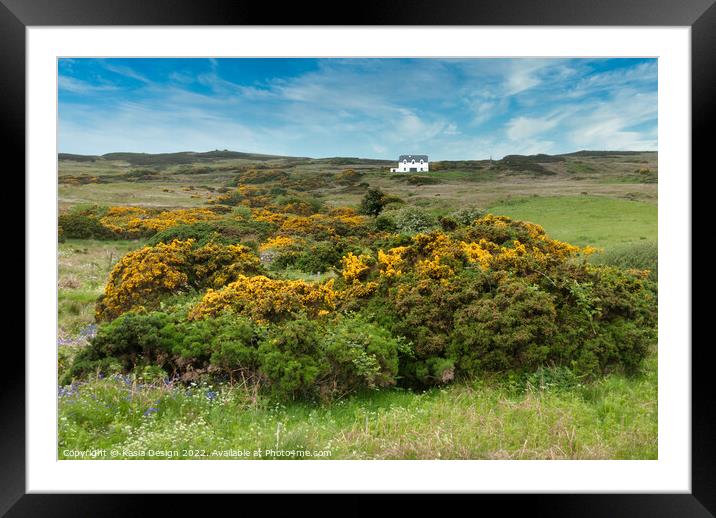 House On the Hillside, Islay, Scotland Framed Mounted Print by Kasia Design