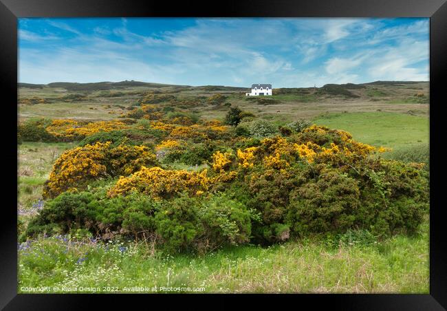 House On the Hillside, Islay, Scotland Framed Print by Kasia Design
