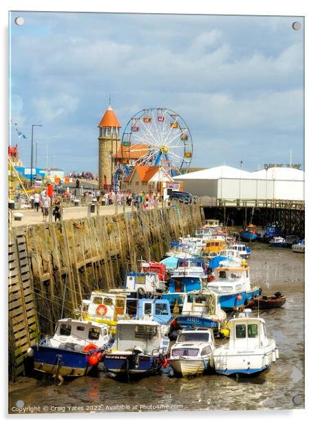 Scarborough Harbour Acrylic by Craig Yates