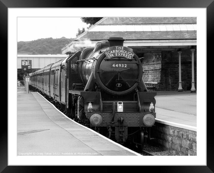 THE SCARBOROUGH SPA EXPRESS Framed Mounted Print by Craig Yates
