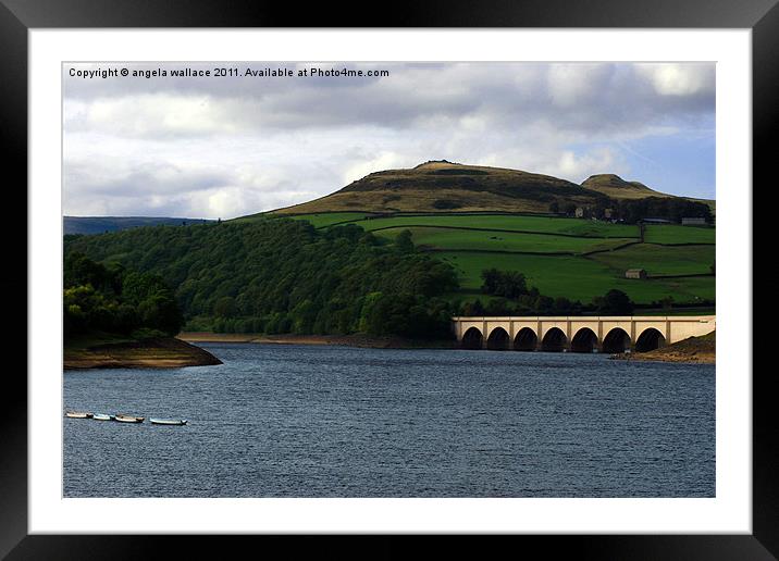 Ladybower resevior Framed Mounted Print by Angela Wallace
