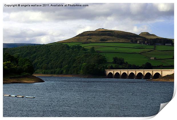 Ladybower resevior Print by Angela Wallace