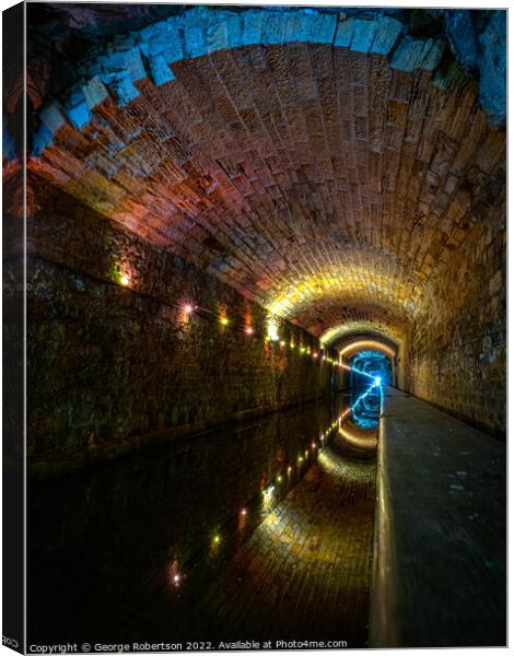 Falkirk Tunnel on the Union Canal Canvas Print by George Robertson