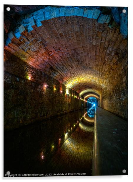 Falkirk Tunnel on the Union Canal Acrylic by George Robertson