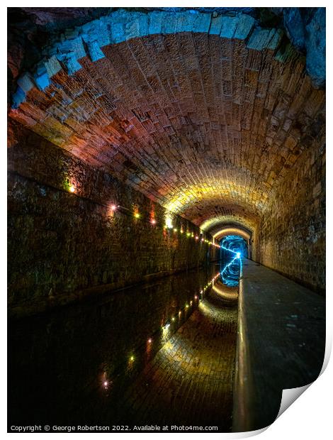 Falkirk Tunnel on the Union Canal Print by George Robertson
