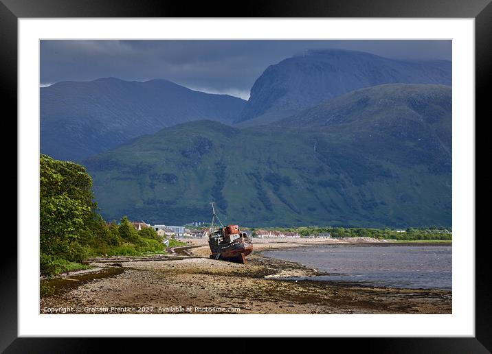 Shipwreck on the Shore of Loch Linhe Framed Mounted Print by Graham Prentice