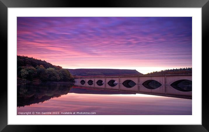 Ladybower Bridge Sunrise Framed Mounted Print by Tim Gamble