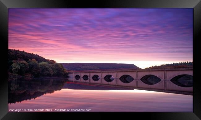 Ladybower Bridge Sunrise Framed Print by Tim Gamble