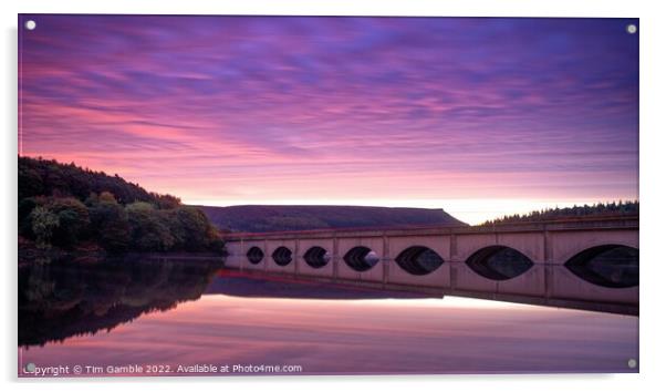 Ladybower Bridge Sunrise Acrylic by Tim Gamble