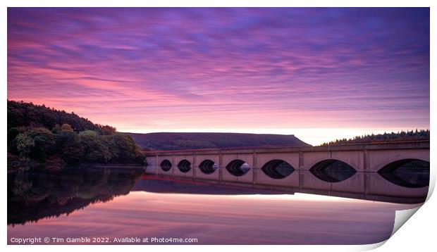Ladybower Bridge Sunrise Print by Tim Gamble