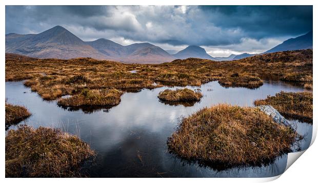 The Red Cuillin Range on the Isle of Skye Print by John Frid