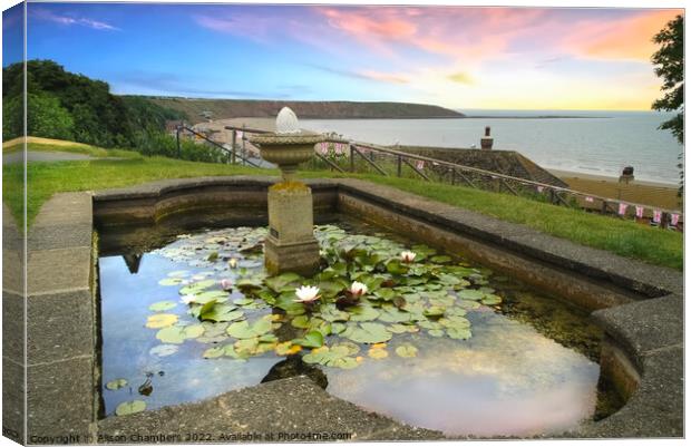 Filey Crescent Gardens  Canvas Print by Alison Chambers