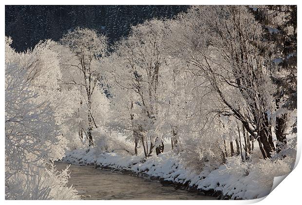 Icy River Print by Thomas Schaeffer