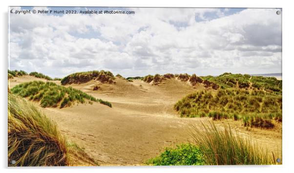 The Dunes At Saunton Sands Acrylic by Peter F Hunt