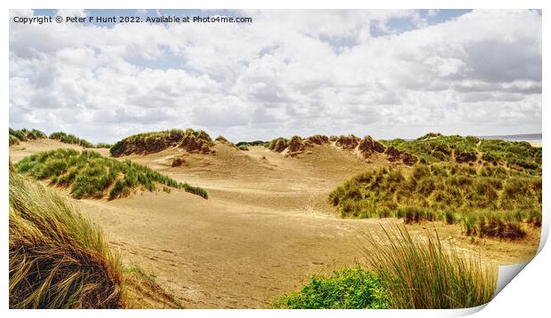 The Dunes At Saunton Sands Print by Peter F Hunt