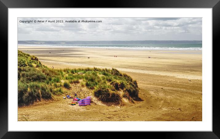 A View From The Dunes Framed Mounted Print by Peter F Hunt