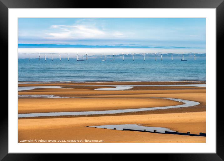 Rhyl Flats Offshore Wind Farm Framed Mounted Print by Adrian Evans